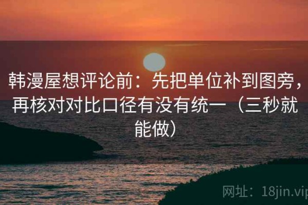 韩漫屋想评论前：先把单位补到图旁，再核对对比口径有没有统一（三秒就能做）